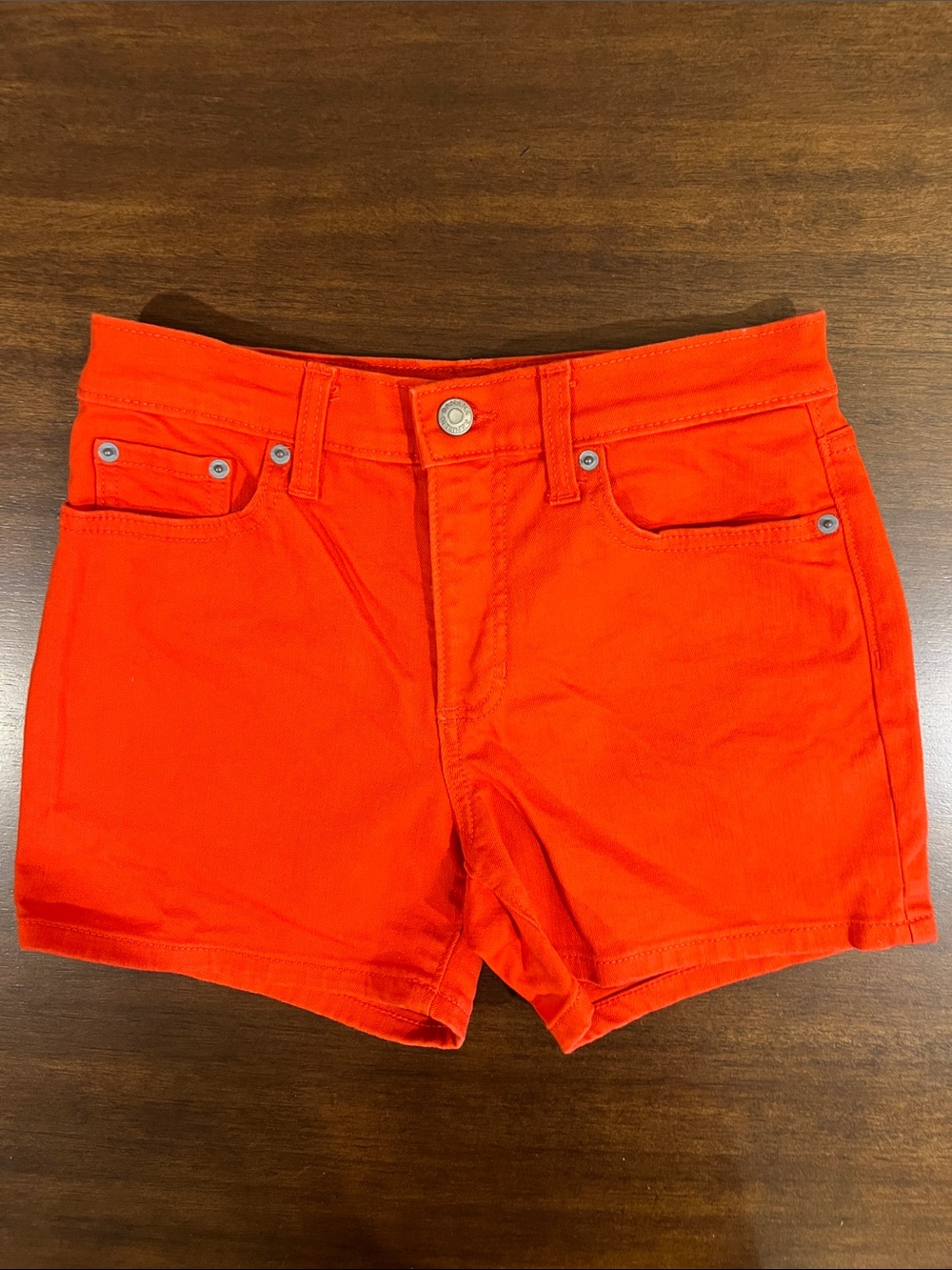 Banana Republic Bright Red Denim Shorts Size: 26/2